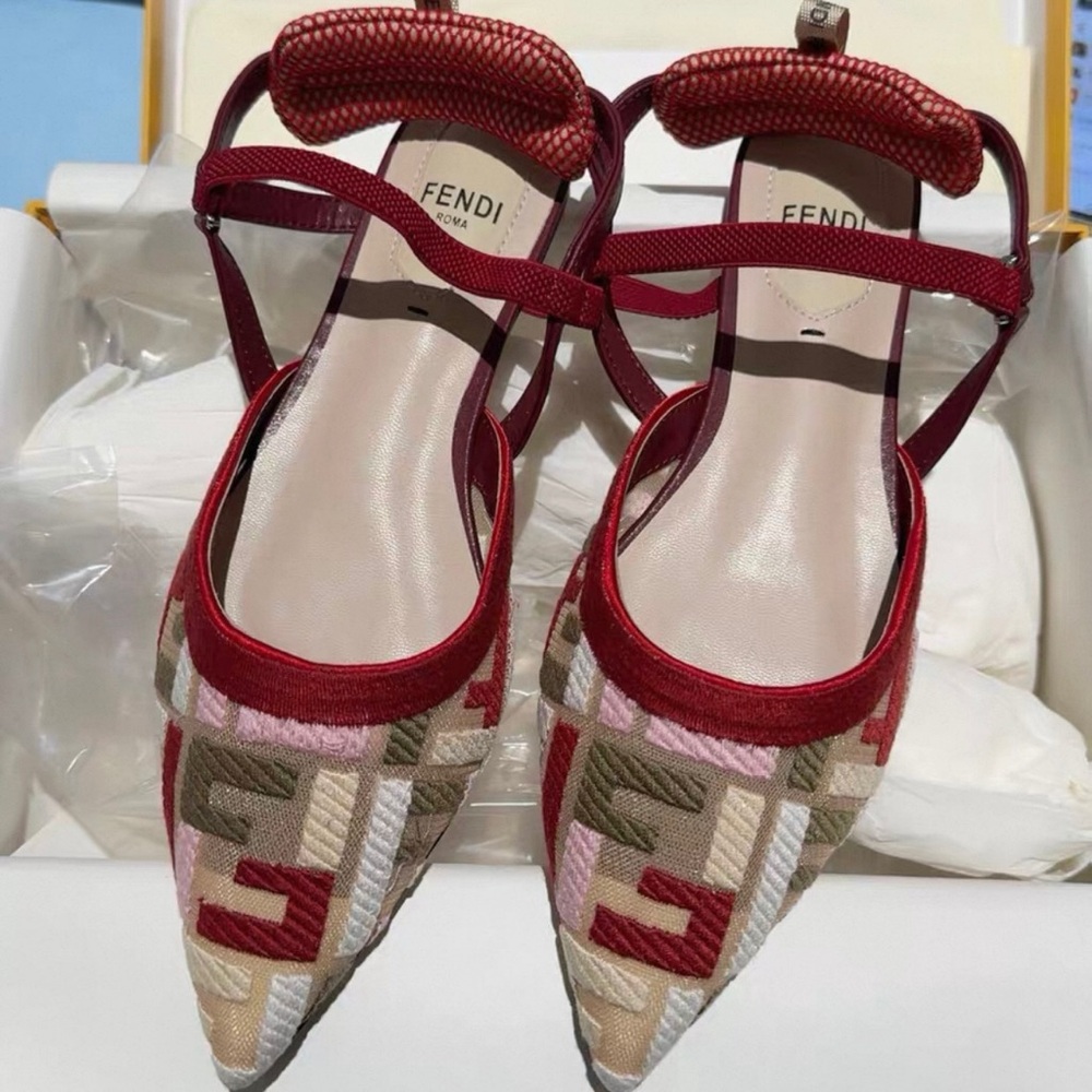 Fendi Women's Multicolor Patterned Flats
